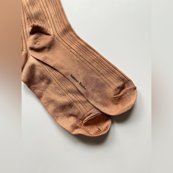 Simone Rocha Copper Ribbed Socks - Picture 5 of 5